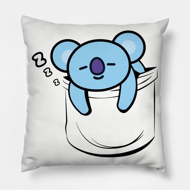 SLEEPY POCKET KOYA (BT21) Pillow by goldiecloset