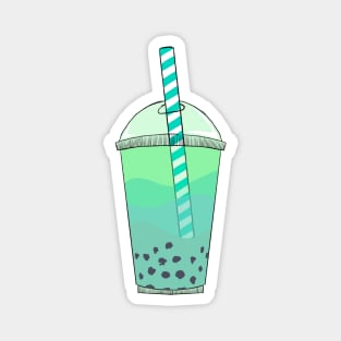 Matcha bubble tea - boba tea Magnet