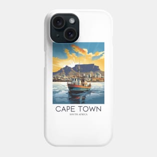 A Pop Art Travel Print of Cape Town - South Africa Phone Case