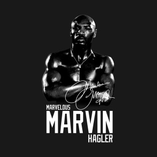 Marvelous Marvin Hagler Boxing Legend Signature Vintage Retro 80s 90s Bootleg Rap Style T-Shirt