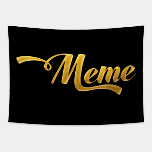 Gold Meme Tapestry