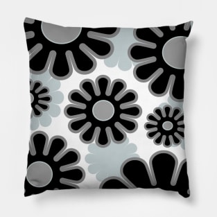 Graphic Flower Print Pillow