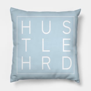 Trendy Hustle Hard Trendy Box Letter Graphic Logo T-Shirt Pillow