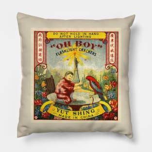 VINTAGE FIRECRACKER YUT SHING MADE IN CHINA Pillow