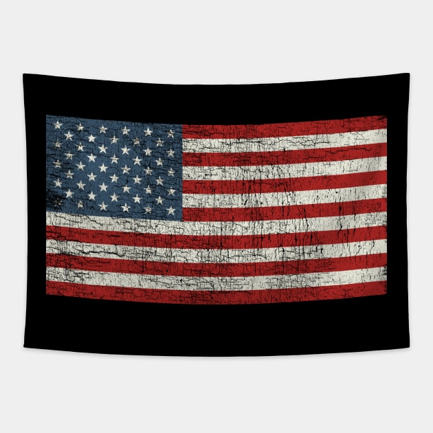 Vintage American Flag Tapestry by Vector Deluxe