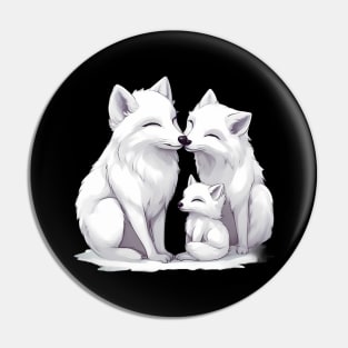 Arctic Wolf Family Pin