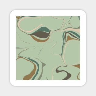 Abstract army green & pink Magnet