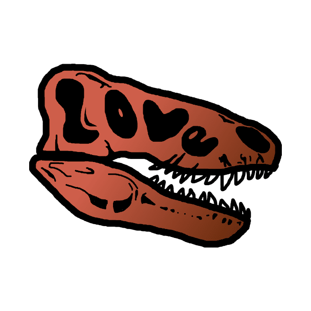 Love T-Rex Skull by eddien