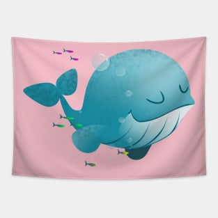 Baby blue whale Tapestry