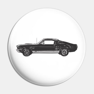 67' Ford Mustang GT Pin