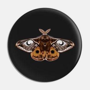 Moth sticker brown Pin
