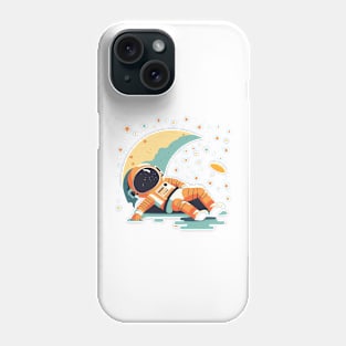 Astronaut sleeping in space Phone Case