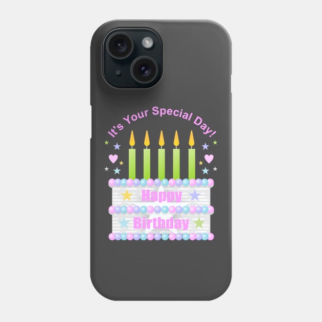 Happy Birthday Cake Phone Case by Dale Preston Design