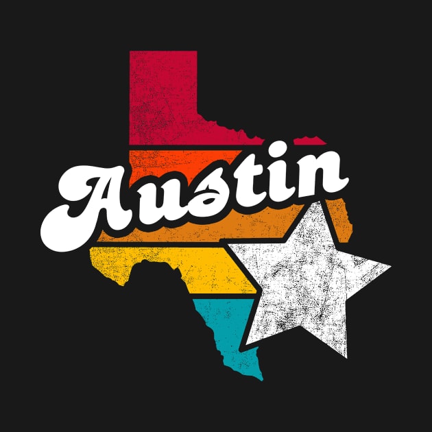 Austin Texas Vintage Distressed Souvenir by NickDezArts