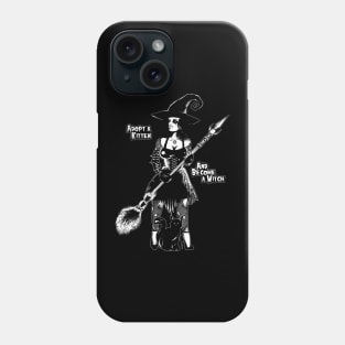 Halloween witch and cat Phone Case