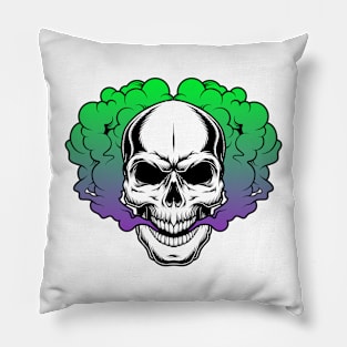 Smoking Skull Pillow