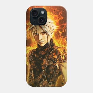 Cloud Strife On Fire Phone Case