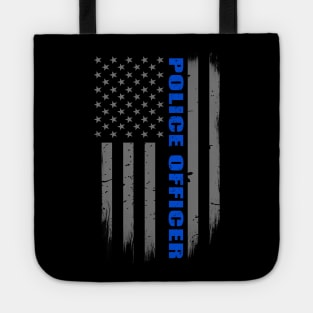 Thin Blue Line Flag Police Officer Tote