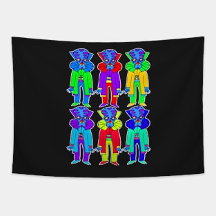 6 Alien Vampires Tapestry