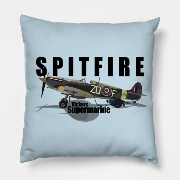Supermarine Spitfire Pillow by Siegeworks