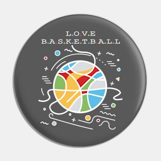 Love Basketball Pin