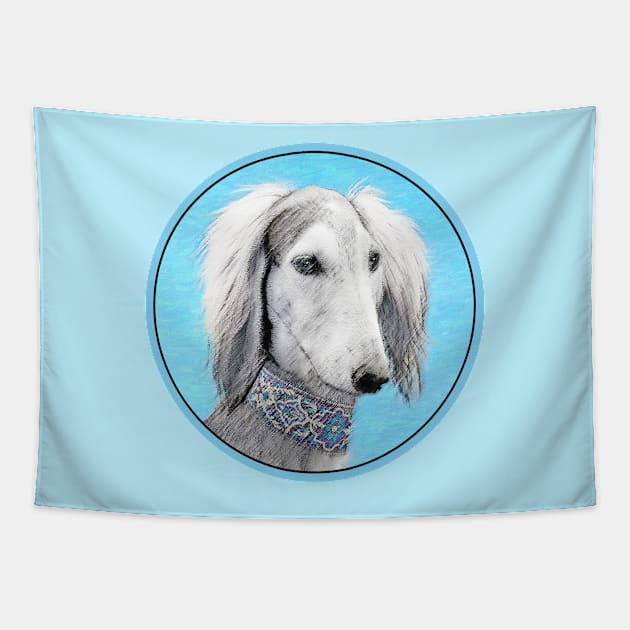 Saluki (Silver) Tapestry by Alpen Designs