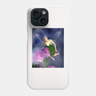 Fairy faerie flying in flowers dragonfly wings Phone Case