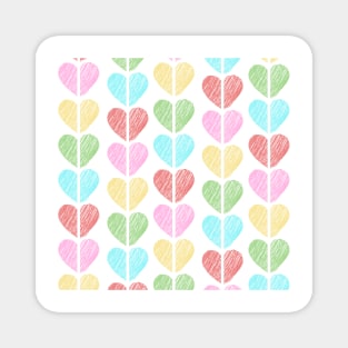 Colourful Hearts Magnet