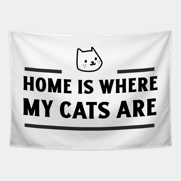 Home is where my cats are Tapestry by Purrfect Shop