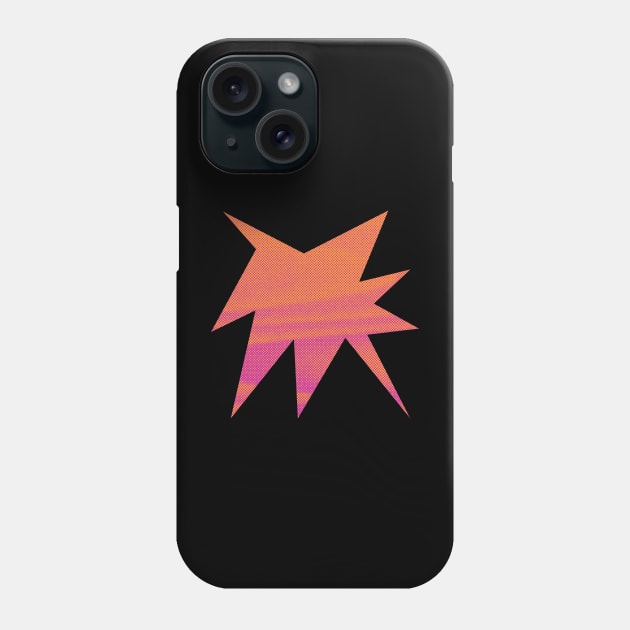 Warm Neon Pink and Orange Pop Art Starburst Design Phone Case by JDWFoto