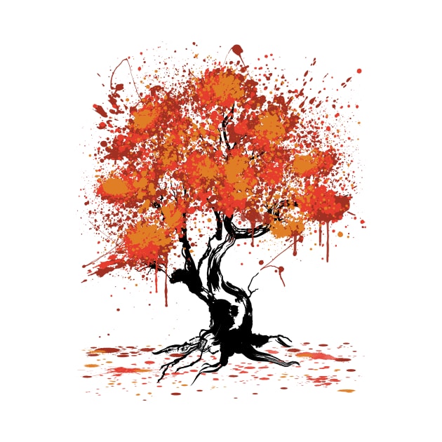 Autumn Tree Painting by DrMonekers