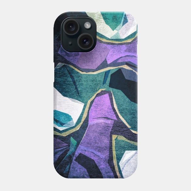Blue And Green Abstract Art Phone Case by perkinsdesigns