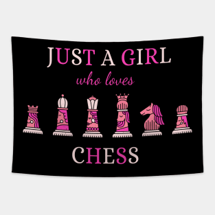 Just A Girl Who Loves Chess Tapestry