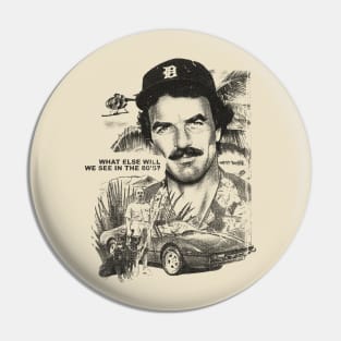 80s Tom Selleck Pin