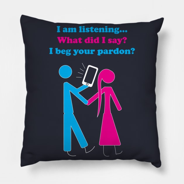 Funny Texting and Walking Partners Pillow by fumanigdesign