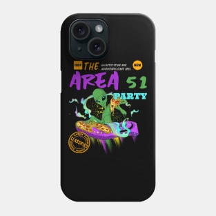 Pizza Party Space Alien DJ Phone Case