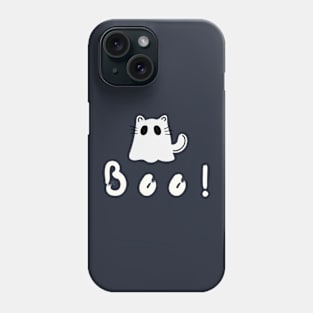 Halloween cat ghost boo Phone Case