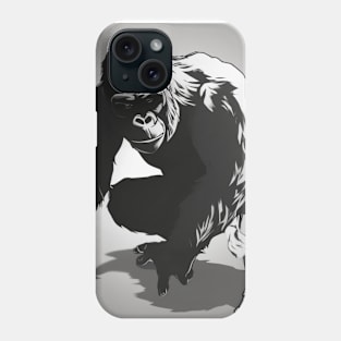 Gorilla Shadow Silhouette Anime Style Collection No. 166 Phone Case