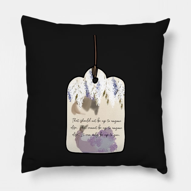 Daphne Bridgerton tea tag Pillow by Kaeyeen