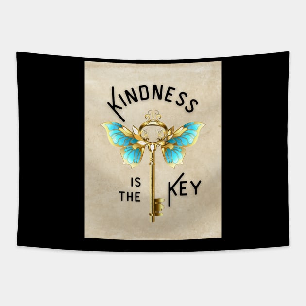 Kindness is the Key Tapestry by DadOfMo Designs
