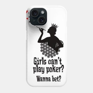 poker girl #poker Phone Case