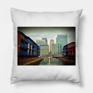 Canary Wharf London Docklands England UK Pillow
