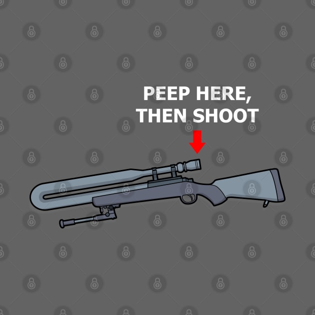 Funny Sniper Gun Pro-Gun Cartoon for Responsible Gun Owners by BoggsNicolas