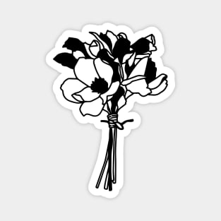 minimalist flowers Magnet