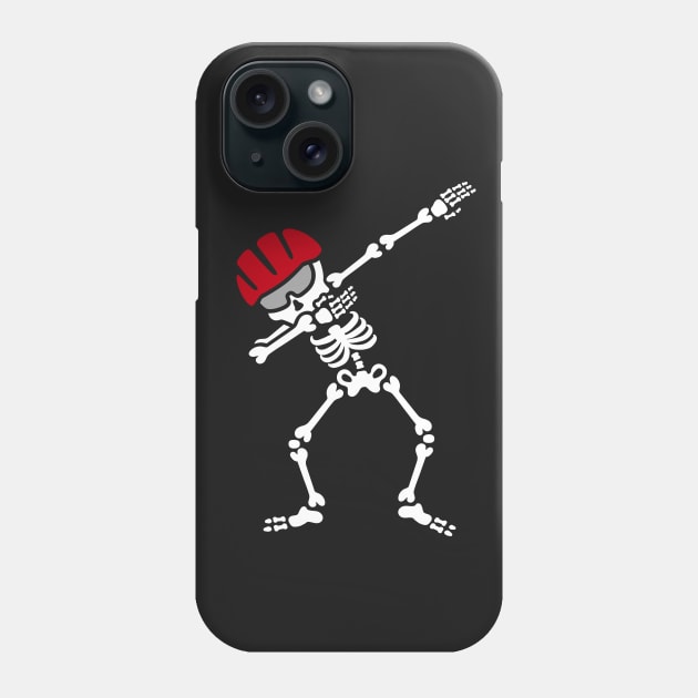 Dab dabbing skeleton bicycle mountainbike biker Phone Case by LaundryFactory