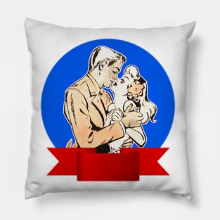 man and woman kissing Pillow