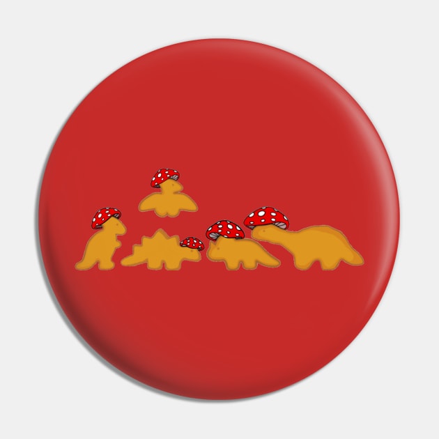 Dino Nuggets Mushies Pin by MushieCreatures