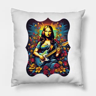 Mona lisa rock Pillow