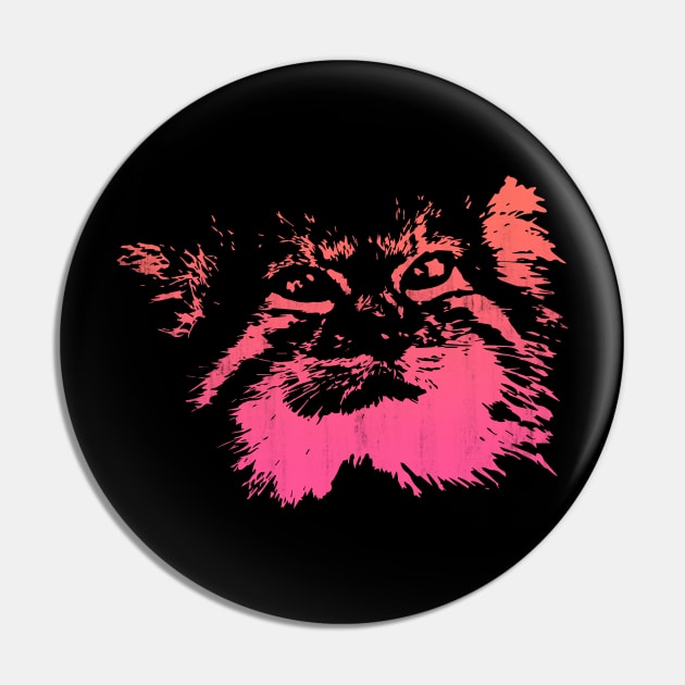 Pallas Cat - Pink Pin by Scailaret