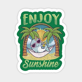 Enjoy Sunshine Narwhal Hammock Beach Ocean Magnet